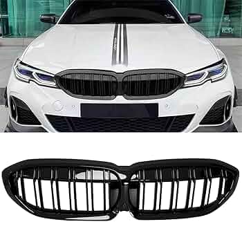 For Bmw G20 3-series G20 G21 G28 2019-2020 Front Bumper Hood Kidney Grill Racing Grilles Replacement Black Diamond Meteor Style - Racing Grills