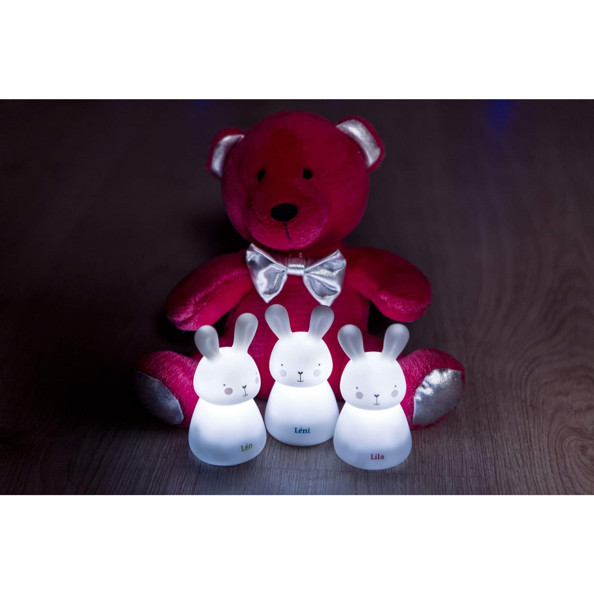 Olala® - Luce notturna ricaricabile senza fili, coniglio per neonati e bambini, luce notturna per regalo di nascita, ragazza e ragazzo, con autonomia 12 ore