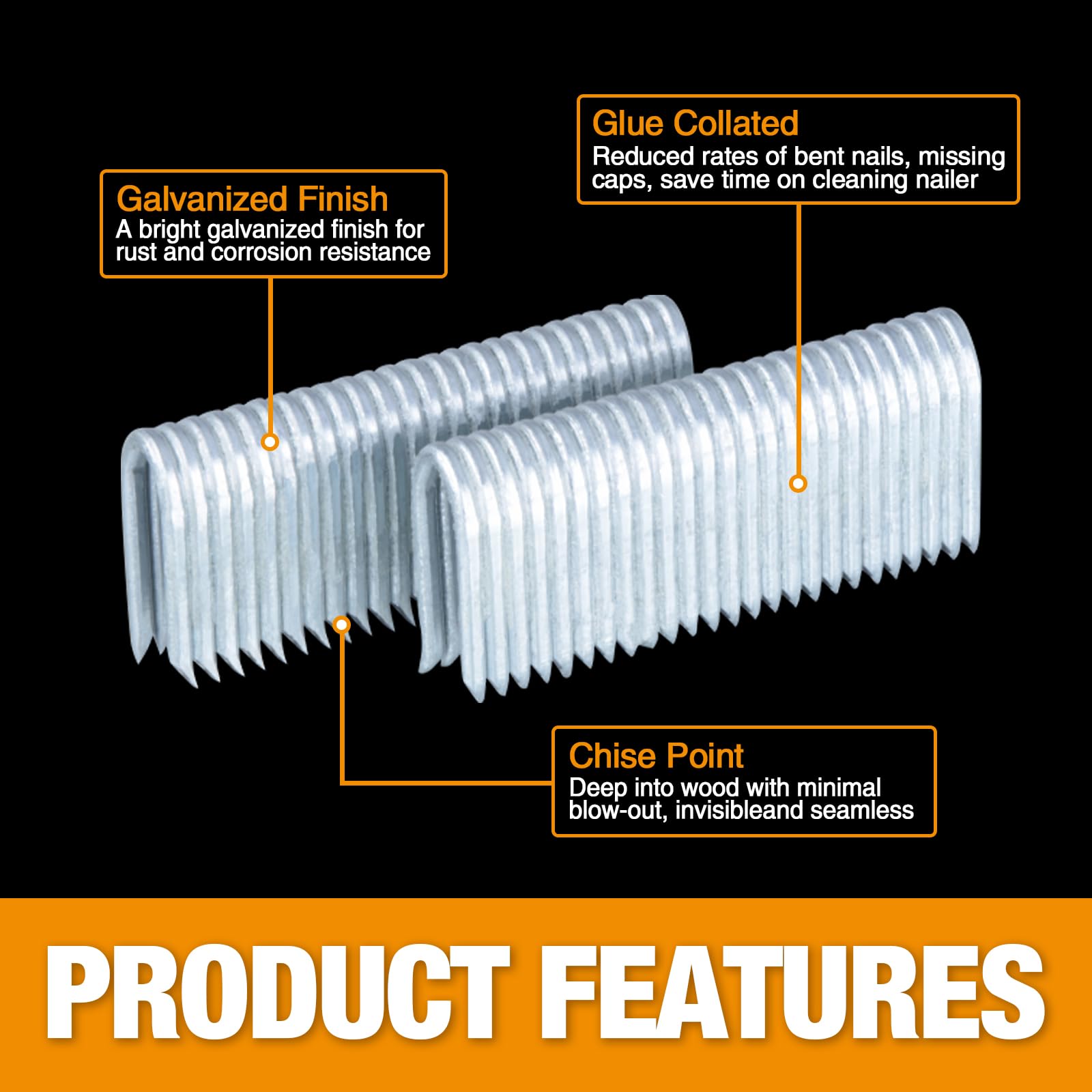 Freeman valla de acero galvanizado grapas, FS105G1916