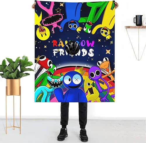 Miniatura 1 de Manta suave impresa en 3D de juegos de manta de dibujos animados, manta súper cálida para viajes y campamento (C, 50 x 40 pulgadas)