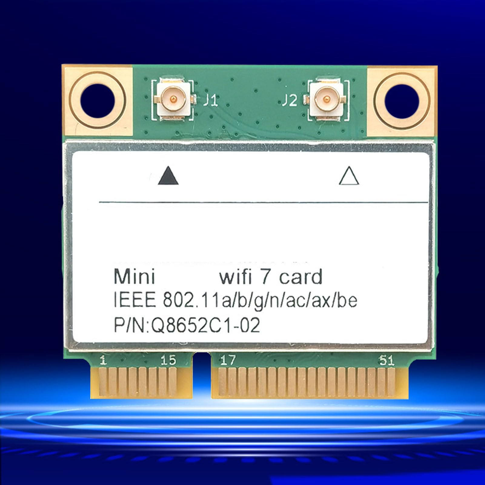 CHICIRIS Carte Réseau Mini PCIe WiFi 5G AX8, Solution Double Bande Haute Vitesse pour Ordinateurs Portables avec Bluetooth 5.4, 1 unité
