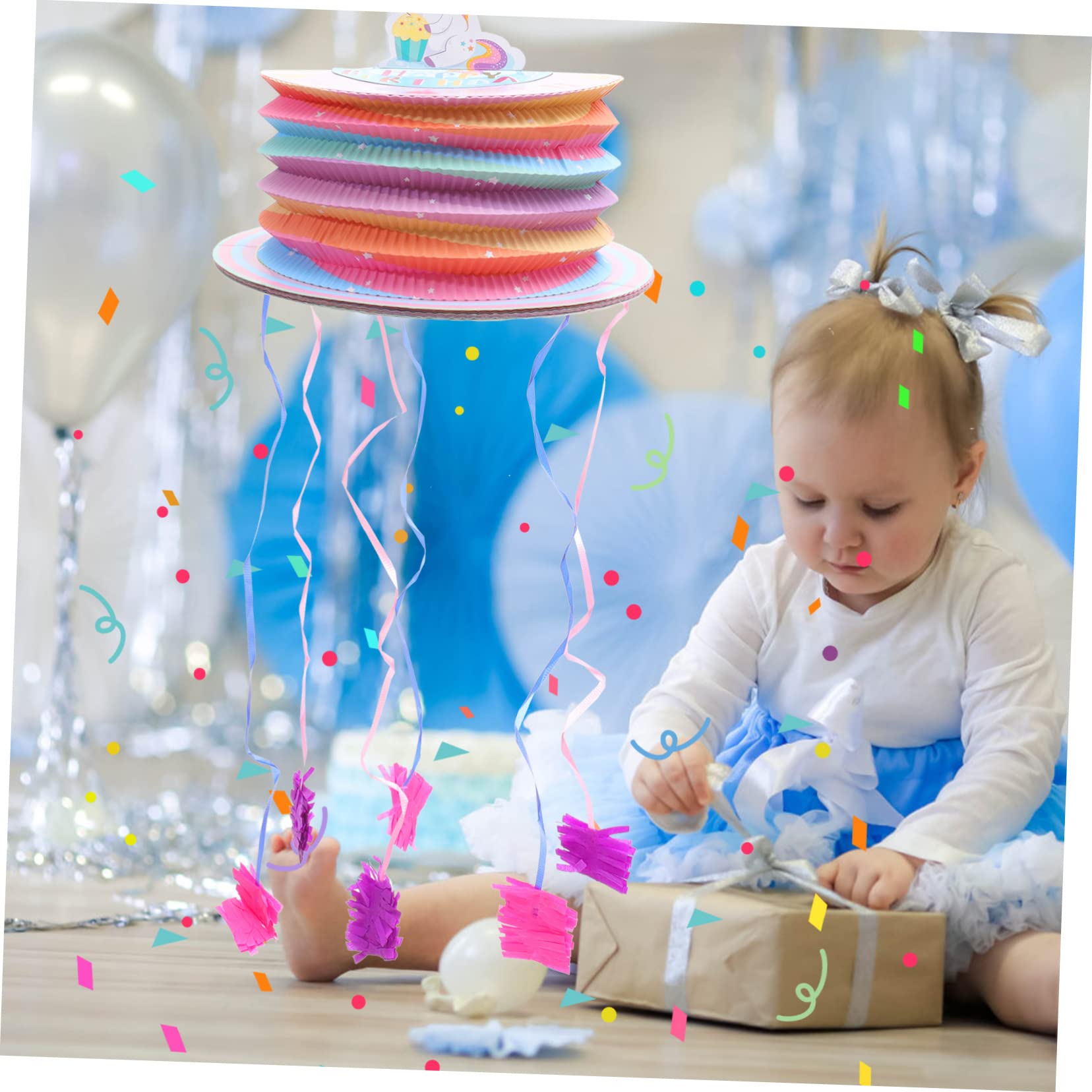 TOPBATHY 3pezzi Pinata Forma Di Unicorno Per Feste Decorazione Giocattolo Per Compleanni e Celebrazioni Facile Da Riempire Con Dolcetti e Giocattoli