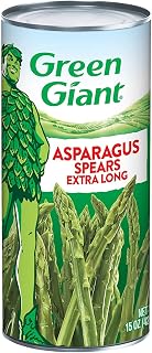 Green Giant Extra Long Whole Asparagus Spears, 15oz Cans (Pack of 6) - Premium Canned Veggies for Easy Meals
