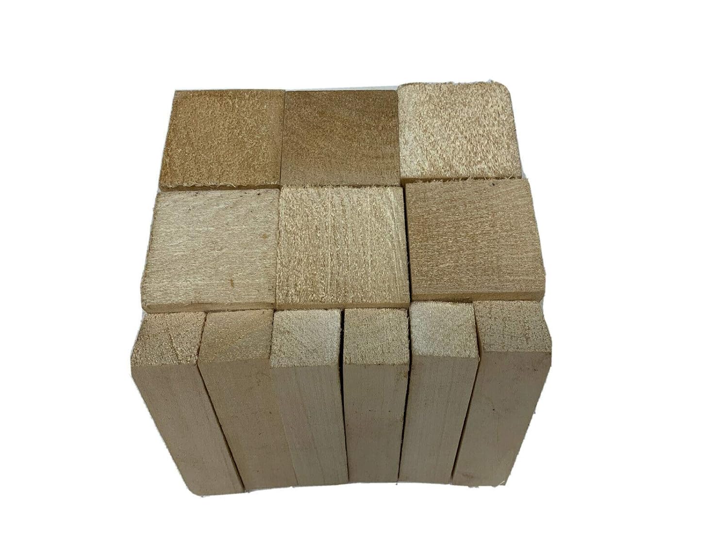12 Pack, Basswood Carving Blocks Soft Solid Wooden Whittling Kit for Whittler