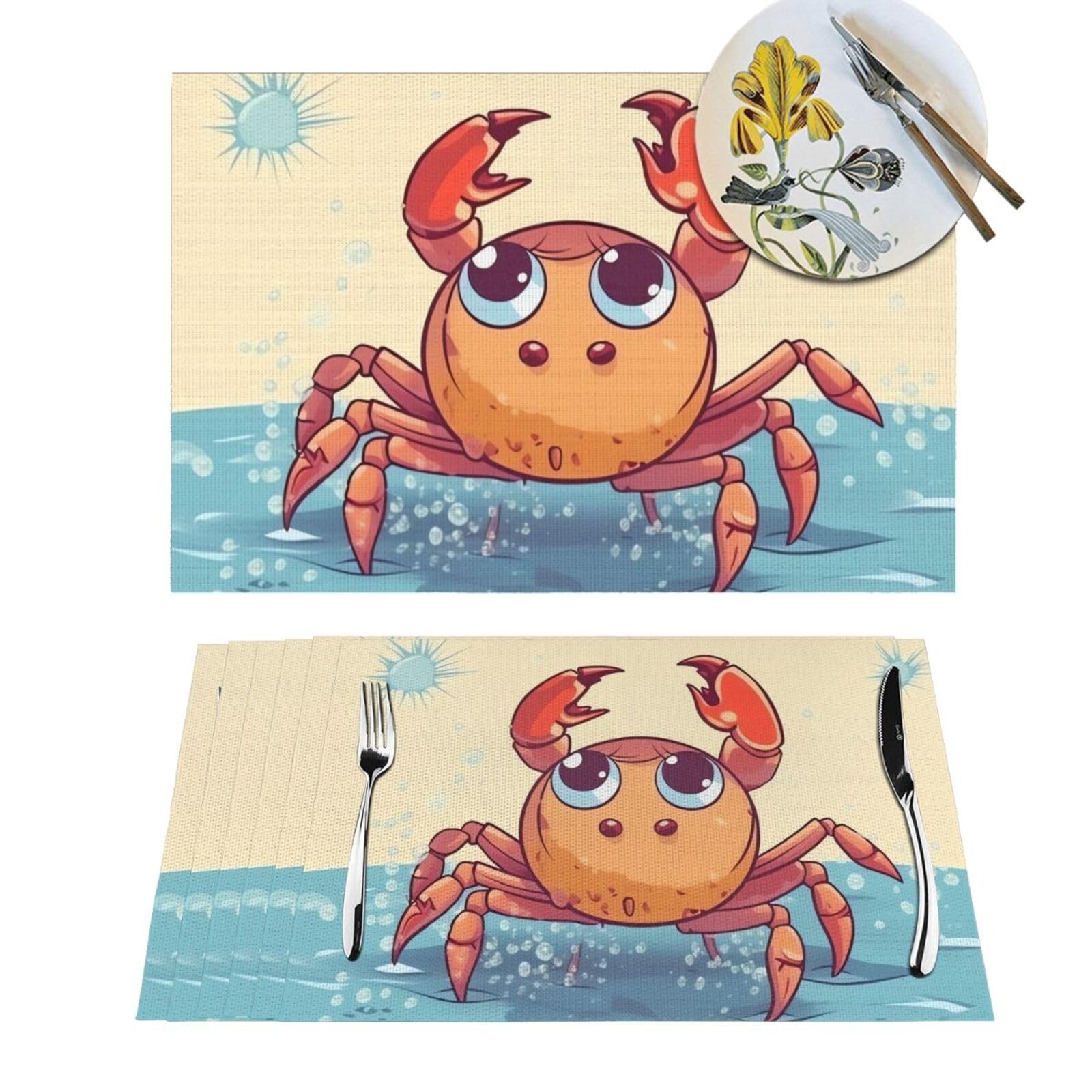 Lot de 6 sets de table tissés en PVC d'été antidérapants pour salle à manger