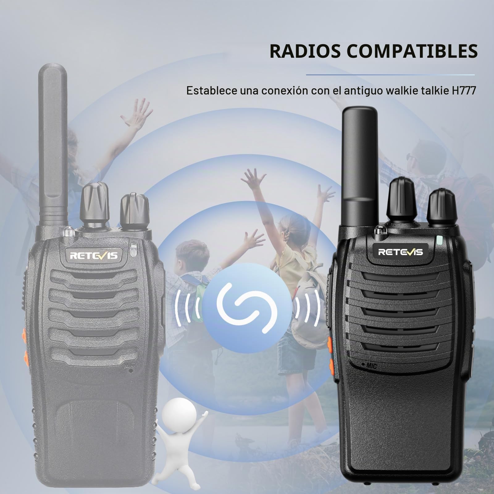 Retevis H777 Walkie Talkie Profesional, PMR446 Ricetrasmittenti 4 Pezzi