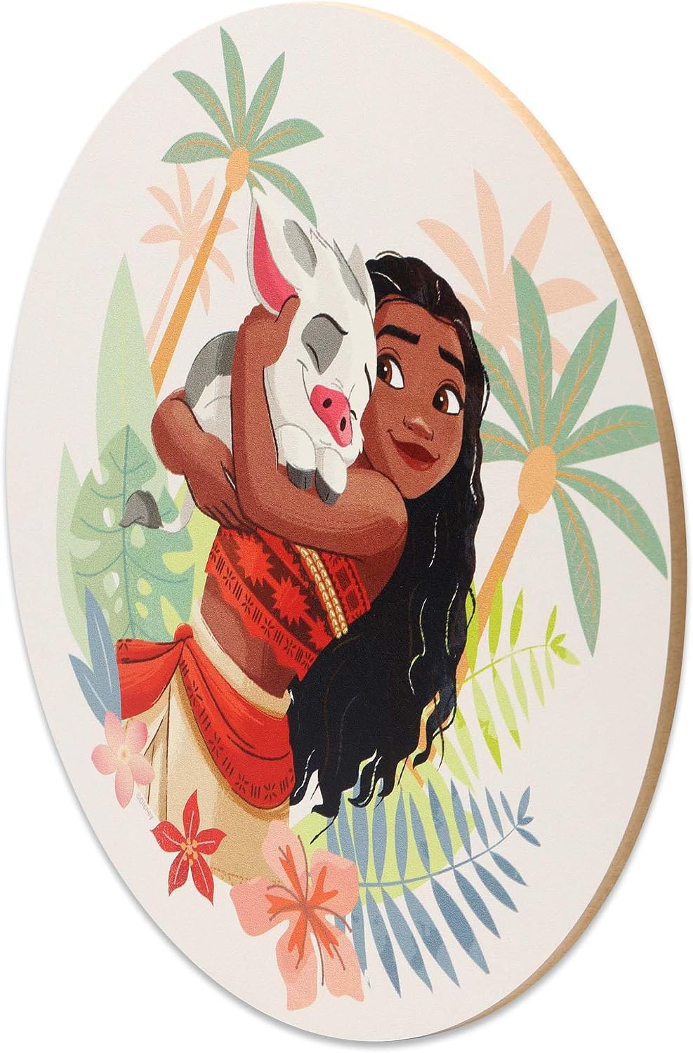 Open Road Brands Disney Princess Moana and Pua Wood Wall Decor image 2