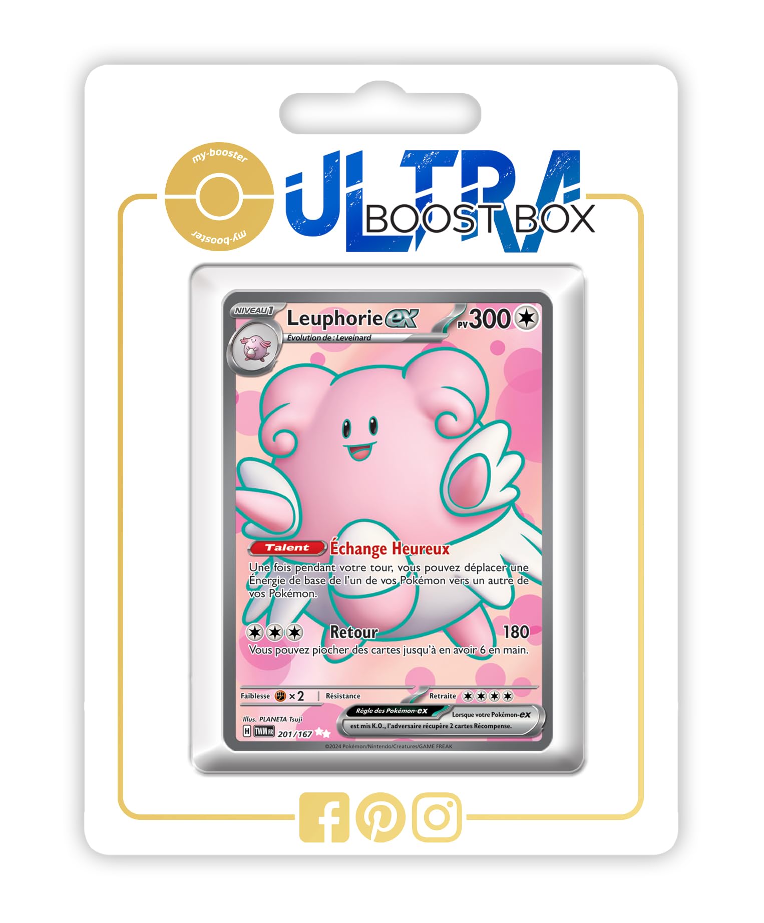 Leuphorie ex (Blissey ex) 201/167 Shiny Full Art - Ultraboost X Écarlate et  Violet 6