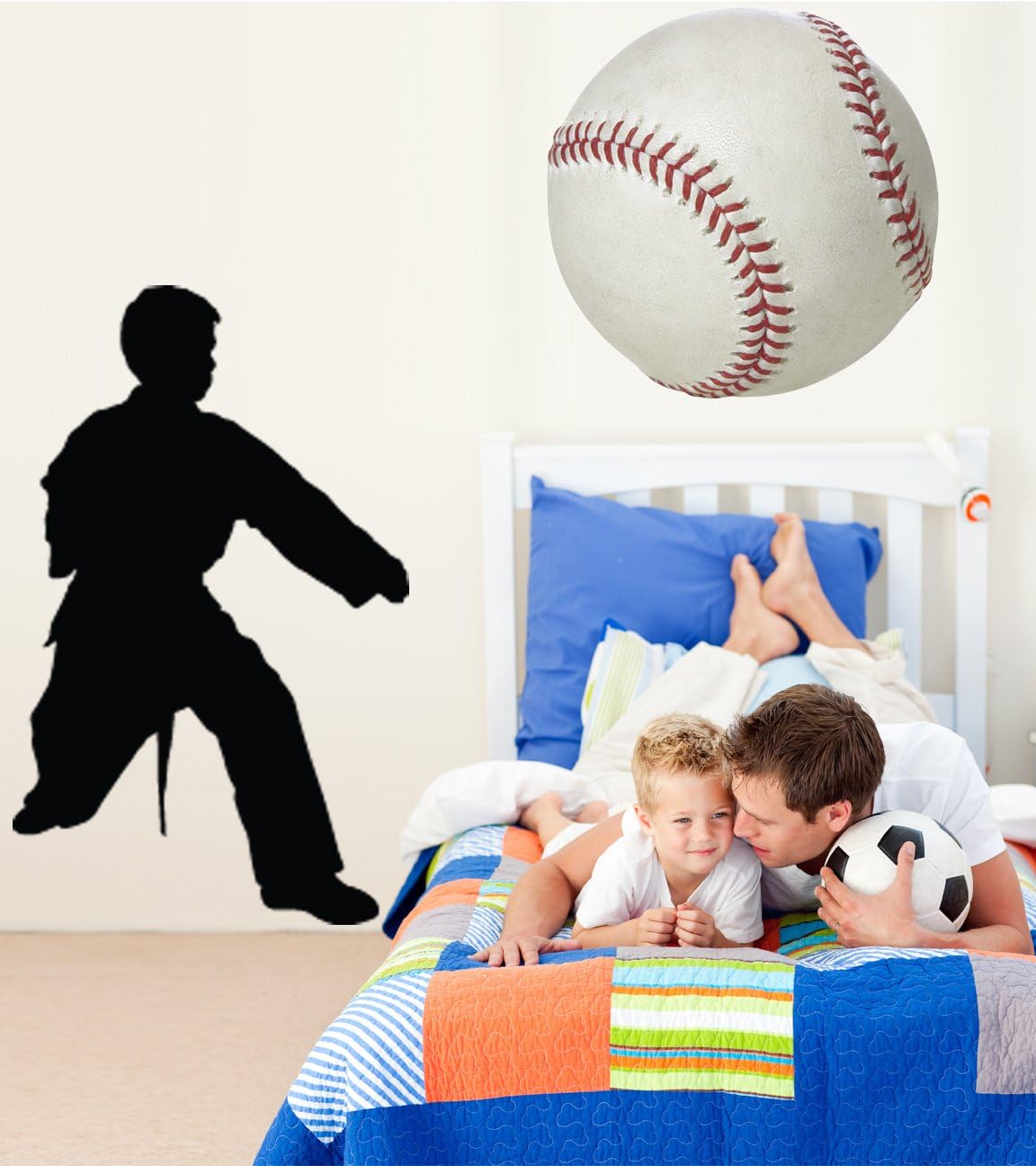 Martial Arts Kata Silhouette Wall Decal Cutout