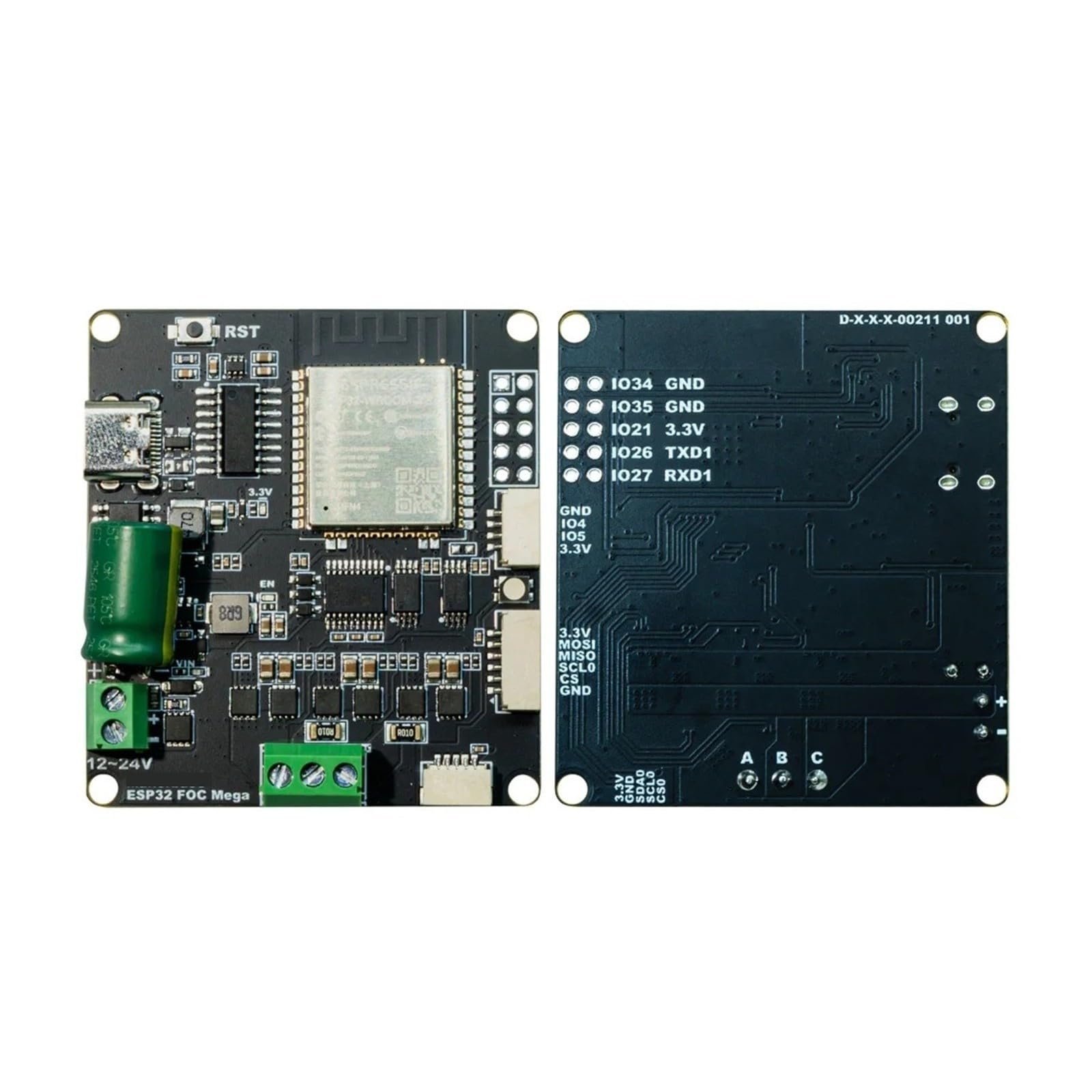 Aixinong1 Podwójna prosta osłona FOC ESP32 do bezszczotkowego sterownika silnika serwo BLDC(MKS ESP32 FOC V2)