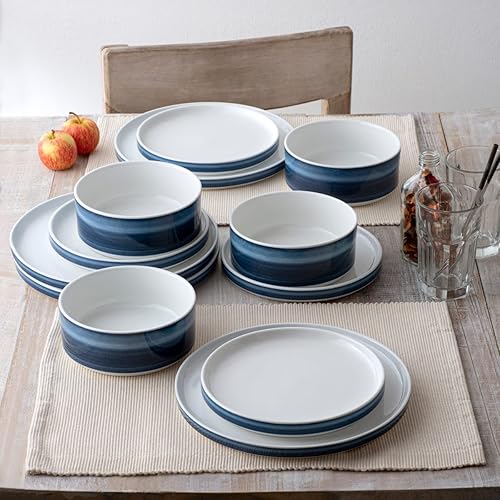 Miniatura 5 de Noritake ColorStax Ombre Indigo - Juego de 12 piezas, servicio para 4, multicolor