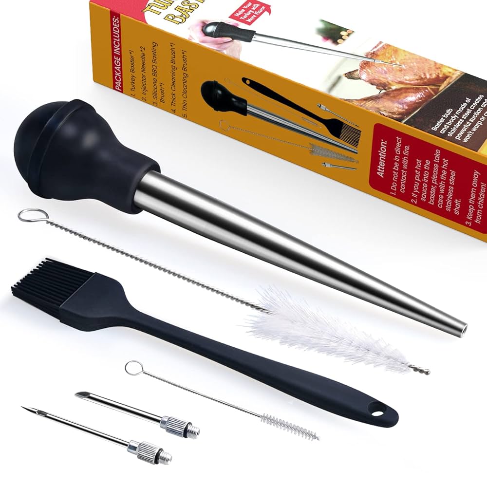 Amazon.com: MEWMET Turkey Baster, Stainless Steel Baster for