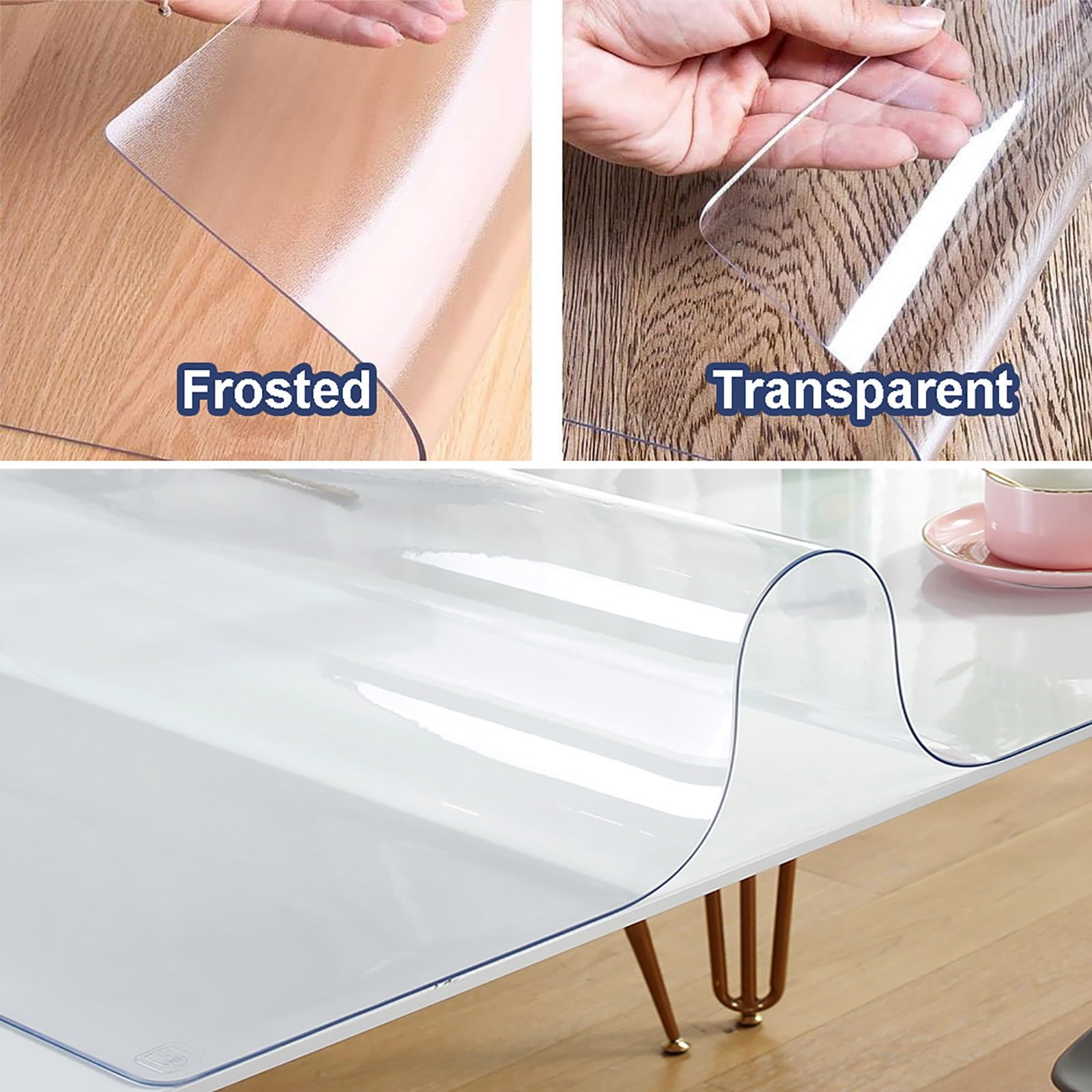 Lar - Tappetino antiscivolo da scrivania, impermeabile, in PVC, per casa e ufficio, spessore 1 mm, per computer portatili e tavolini taglierini (180 x 280 cm)