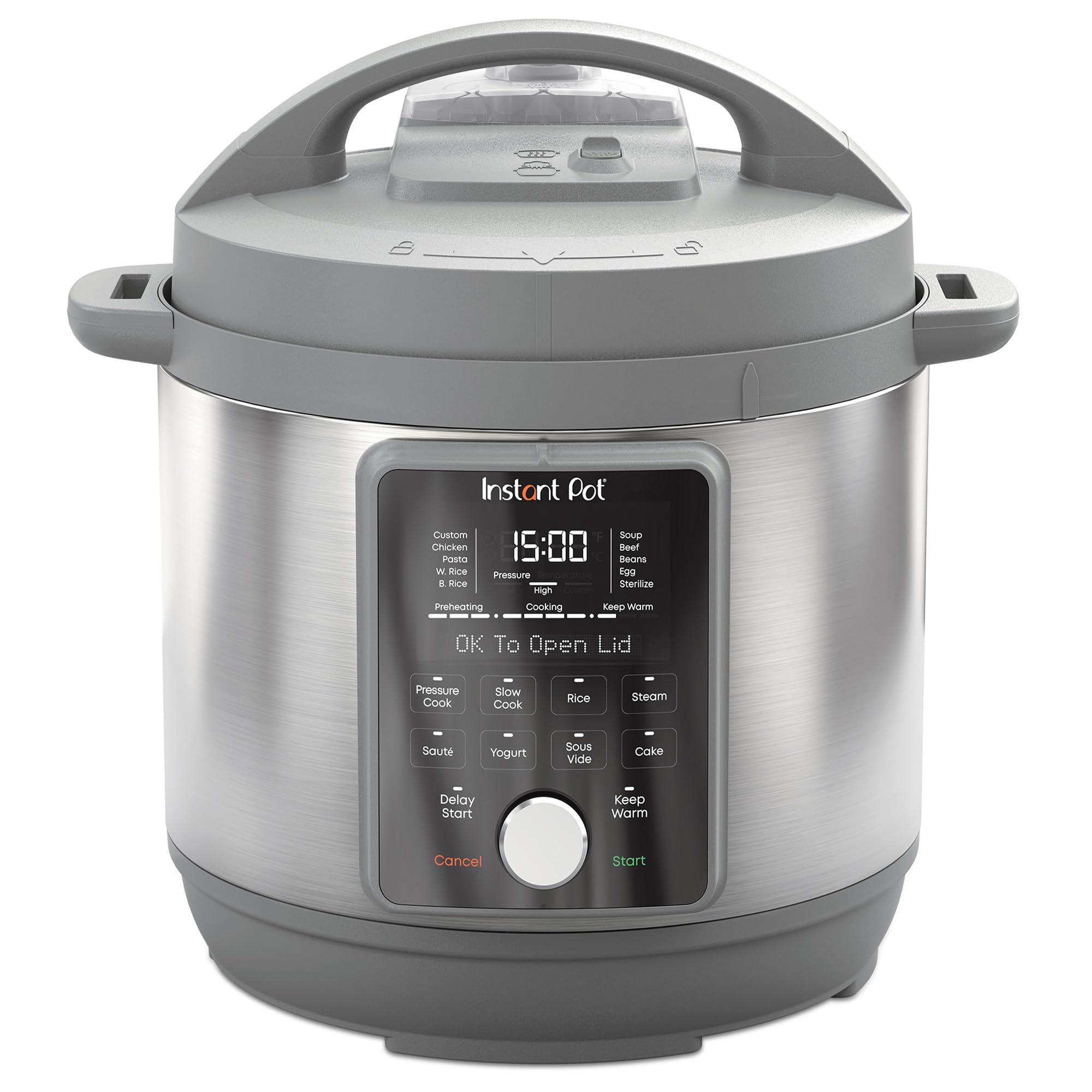 8-Quart Whisper Quiet 9-in-1 Electric Pressure Cooker, Slow Rice Cooker, Steamer, Sauté, Yogurt Maker, Warmer & Sterilizer, App With Over 800 Recipes, Stainless Steel, Duo Plus