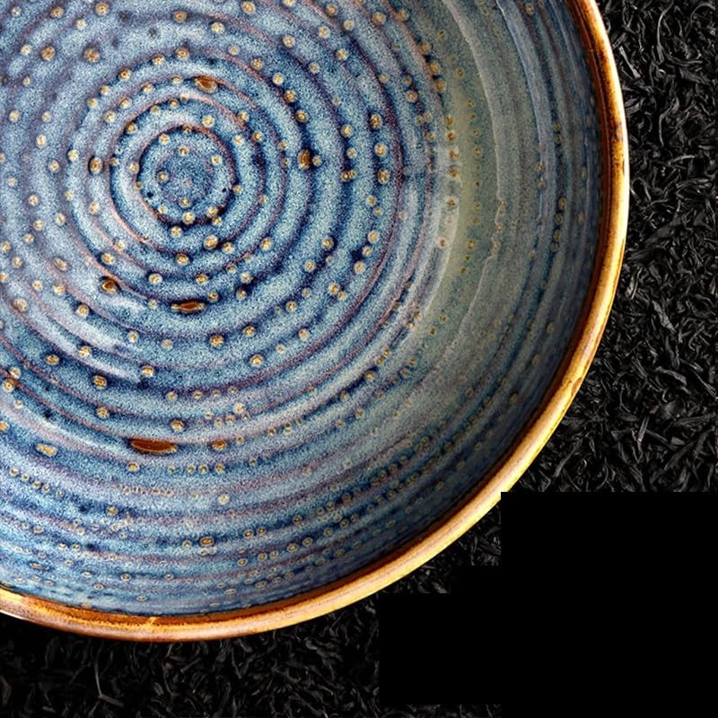 Talerze do makaronu, gliniane talerze deserowe, zastawa stołowa, kreatywny talerz ceramiczny, proste danie na sałatkę owocową, nordycki styl, dom, głęboki talerz do zupy, głębokie danie,
