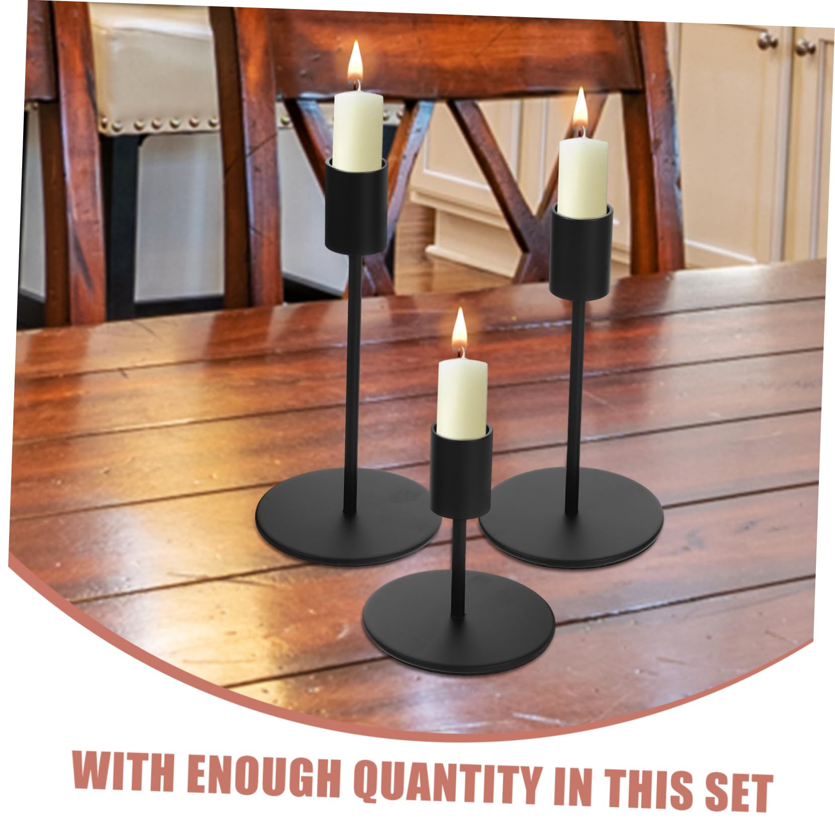 TOPBATHY Candeliere in Metallo Nero, Stile Europeo, 5 Pezzi, Ferro Robusto per Centrotavola Moderno, Decorazione Hotel e Matrimonio, Elegante e Durevole