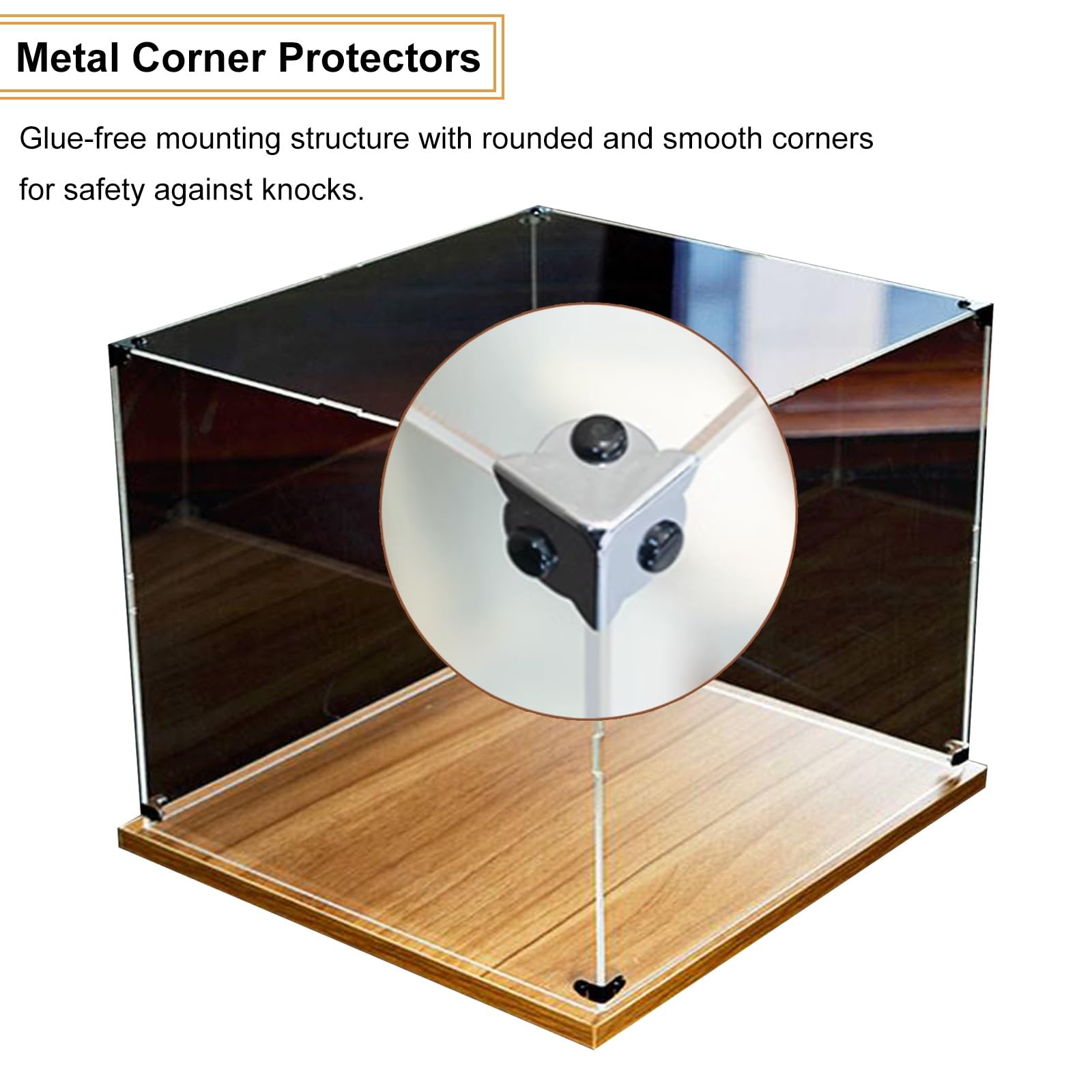Vitrina de acrílico Caja expositora para casco de fútbol, ​​cajas acrílicas transparentes para coleccionables/cajas de plástico transparentes para vitrina, contenedores de almacenamiento para(LxWxH 20