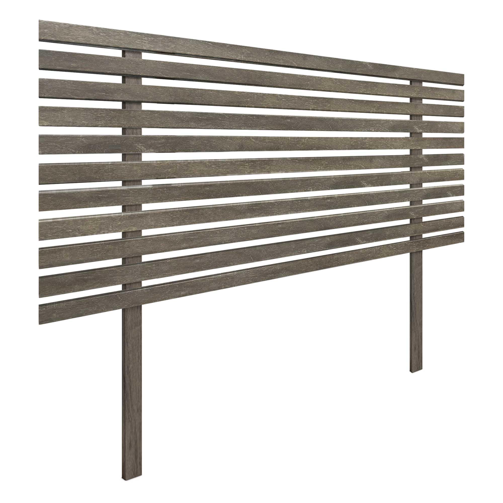DHOME Cabecero de Madera reciclada DM con Patas Estilo Japonés Cama Palets Herrajes incluidos (105cm, Roble Amazonas)