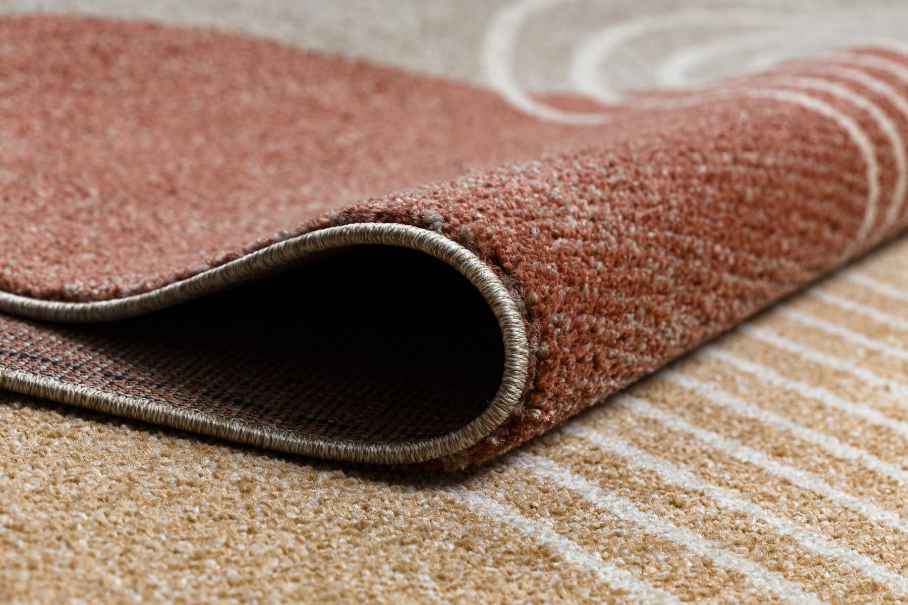 rugsx Tapis Fusion 0810 Crème Terracotta Salon Chambre 140x190 cm
