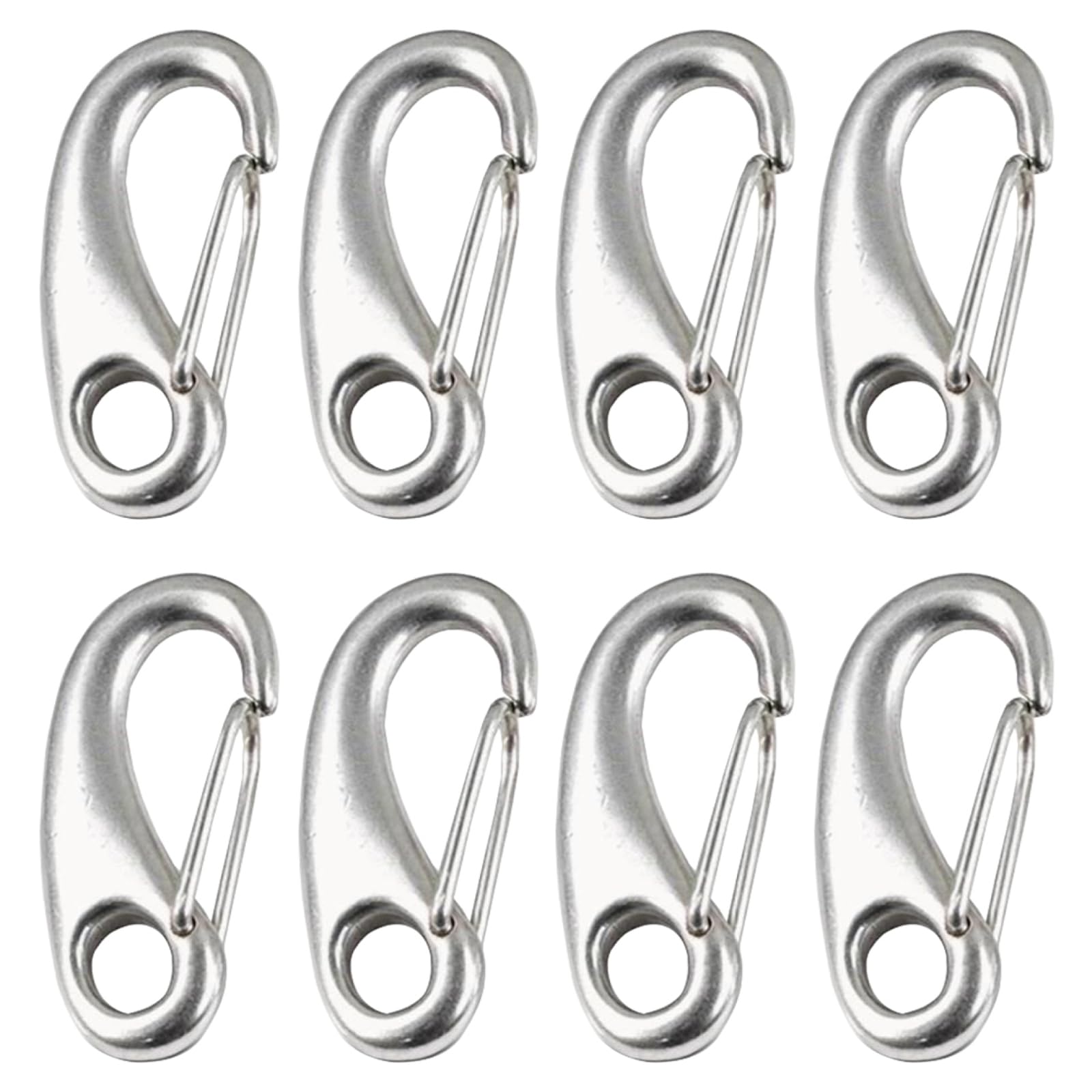 Lot de 4 mousquetons de verrouillage, 68 mm, mousquetons marins, mousquetons robustes, mousquetons de verrouillage d'escalade pour hamacs, camping, randonnée