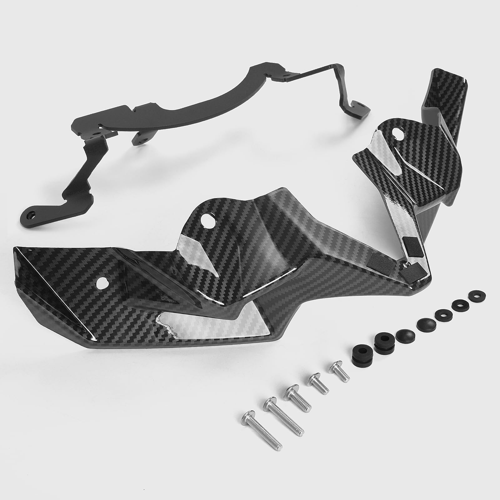 WOOGA Spoiler anteriore moto per Ka&wa&sa&ki Z900 Z 900 Z-900 Accessories 2020 2021 2022 2023 2024 Sport Downforce Spoiler Forntal nudi deflettore ala (Aspetto in carbonio)