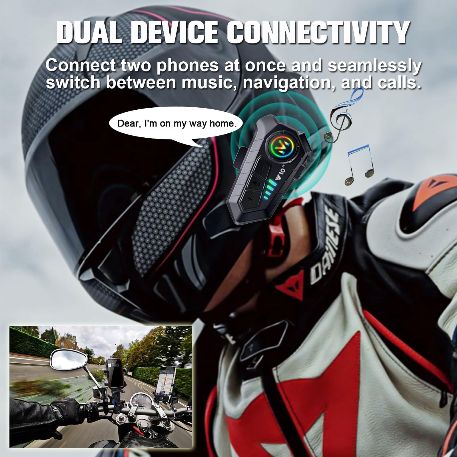 Juego de 2 auriculares Bluetooth para casco con micrófono, impermeables, con cancelación de ruido, inalámbricos, sistema de comunicación, auriculares Bluetooth para casco
