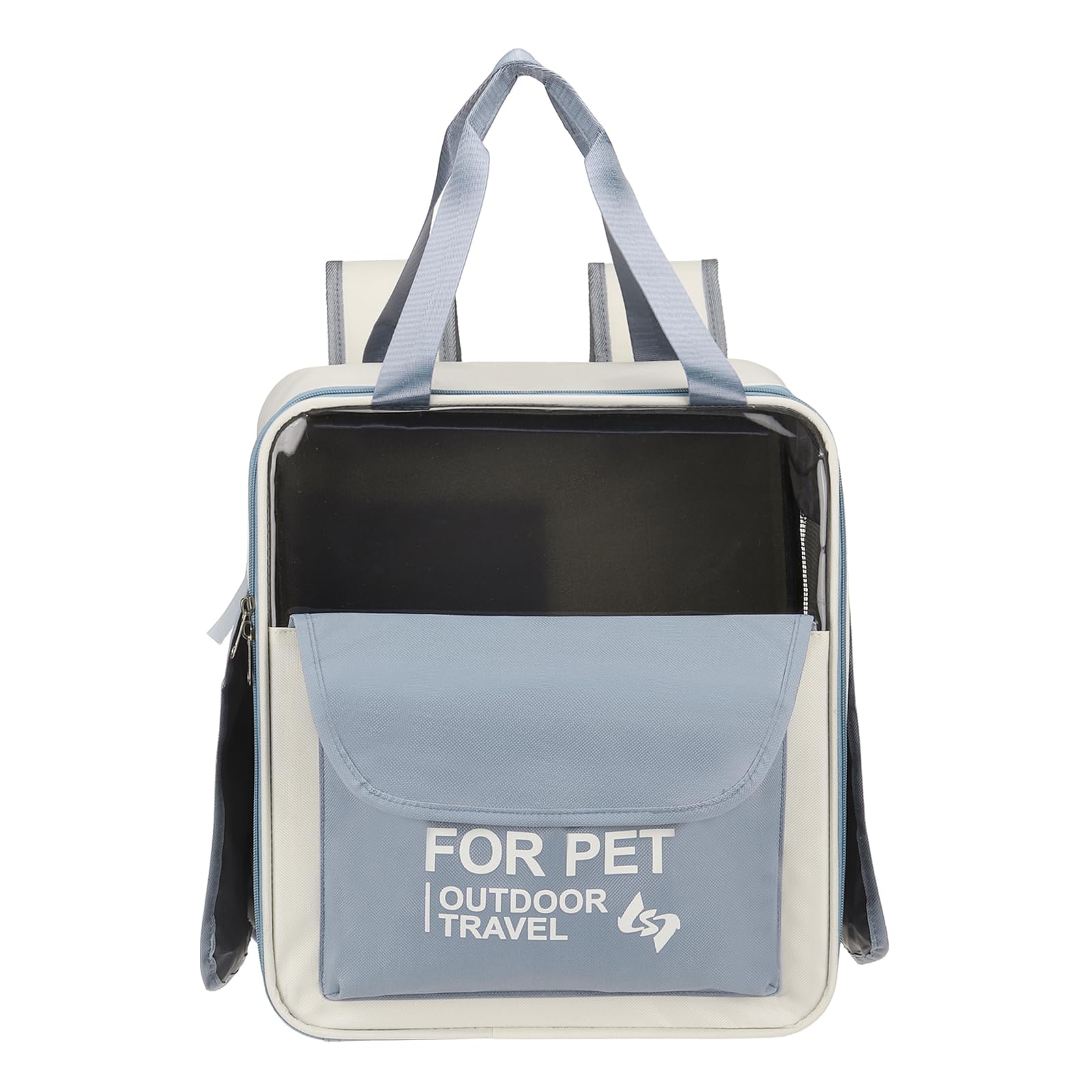 sourcing map Zaino trasportino per animali domestici, portatile e ventilato, in tessuto Oxford, per cani, gatti e piccoli animali, borsa da viaggio da 32 cm, blu (1 pezzo), destinato per escursionismo