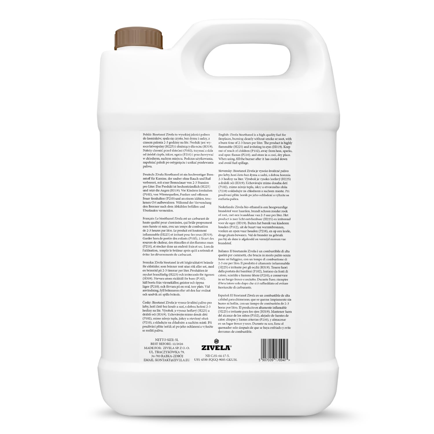 Bioetanol 96,6% 10L | Bio Alcohol Café Aroma 96,6% 2 x 5L | Bioetanol para chimenea, chimenea de mesa, chimenea de bioetanol | Bioetanol Café Aroma | Combustión limpia, sin humo, llama viva y estable