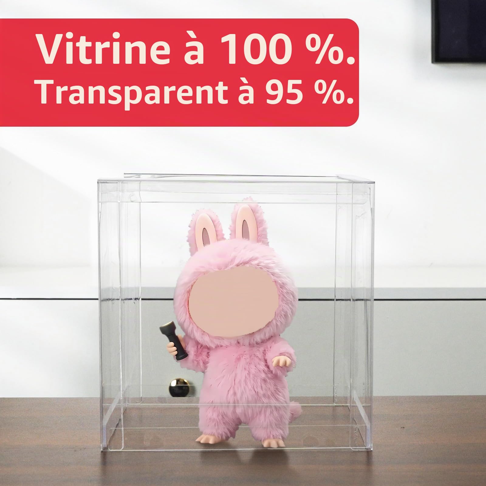BRIKSMAX Lot de 2 vitrines avec housse anti-poussière pour casque LEGO Botanical Series et Ferrari HP, vitrine transparente pour bonsaï, plantes grasses, sapin de Noël et casque, 20,1 x 20,1 x 20,1 cm