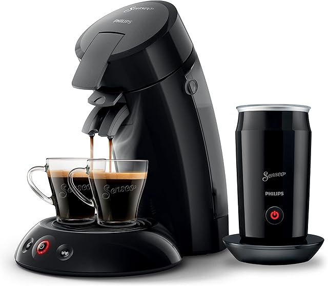 Philips Domestic Appliances Senseo Oryginalny ekspres do kawy ze spieniaczem do mleka  kawa Boost i technologia Crema Plus, czarny, (HD6553/65)