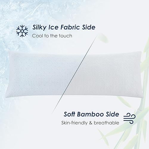 Miniatura 4 de COLDHUNTER Almohada corporal para adultos, almohada larga para cama, almohada de cuerpo completo para dormir de lado, almohadas de embarazo suaves