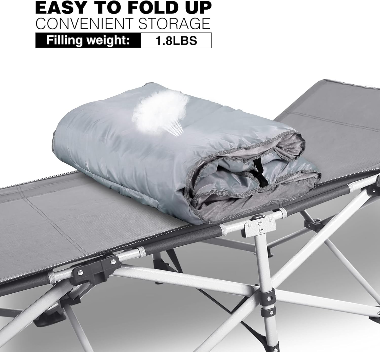 REDCAMP XL Cot Pads for Camping, Soft Comfortable Cotton Thick Sleeping Cot Mattress Pad 75"x29", Grey Thicker : Sports & Outdoors