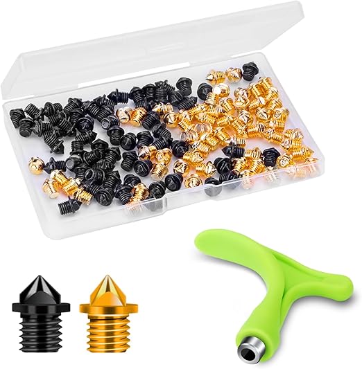 1/8 Inch Track Spikes, 120 Pieces Steel Shoe Spikes Replacements and Spike Wrench for Sports Running Track Shoes