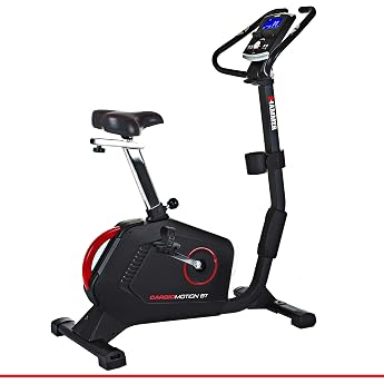 HAMMER Cardio Motion BT Ergometer Quiet Fitness Bike with Low Entry and Comfort Saddle Suitable as an Exercise Bike for Seniors Bluetooth and App Control Tablet Holder 110 x 52 x 140 cm