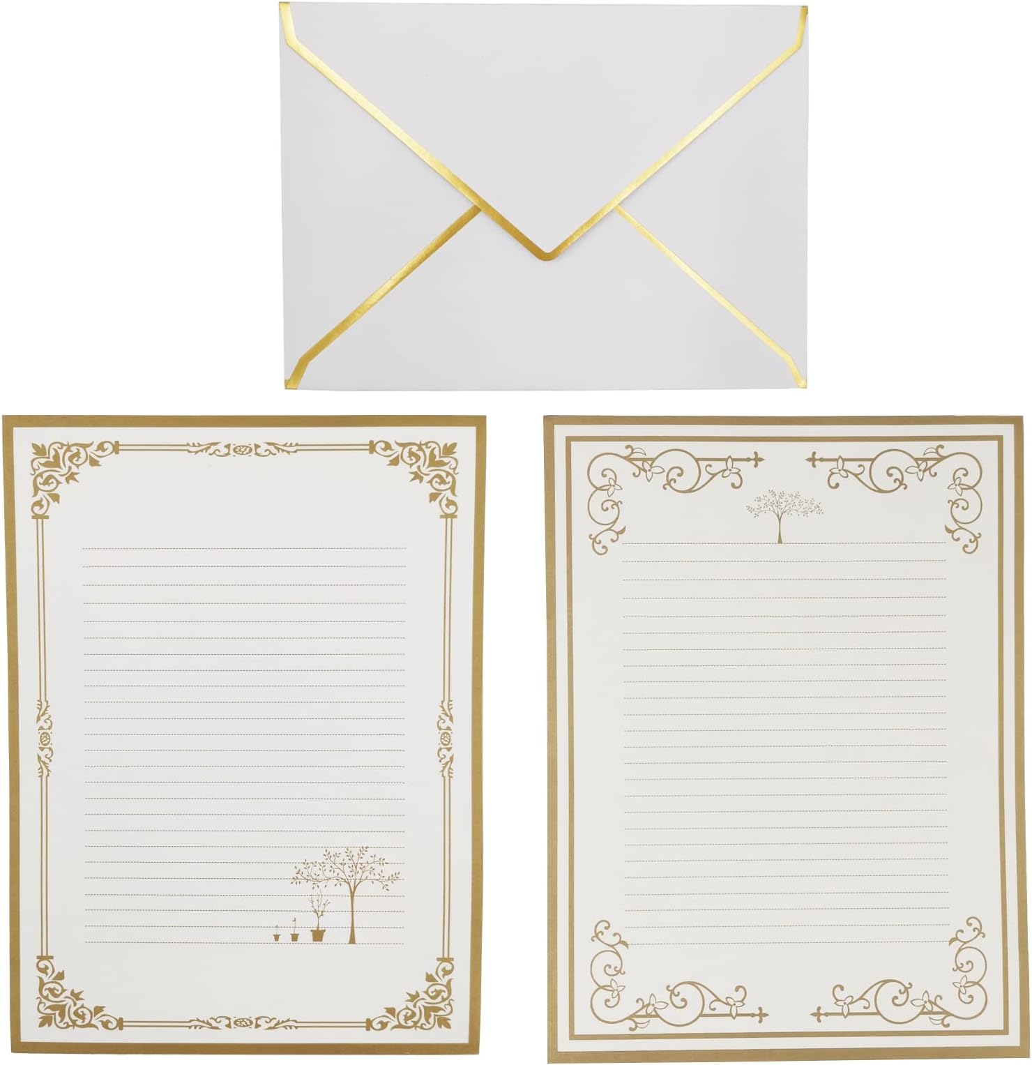 Set Carta Da Lettere 48 Pezzi Con Buste Colorate - Per Inviti Matrimonio, Compleanni E Lettere Personalizzate - Foto 10
