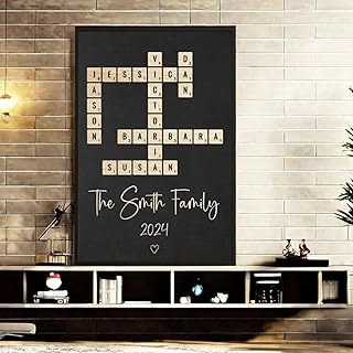 Personalized Scrabble Tile Family Names Wall Decor,Family Crossword Wall...