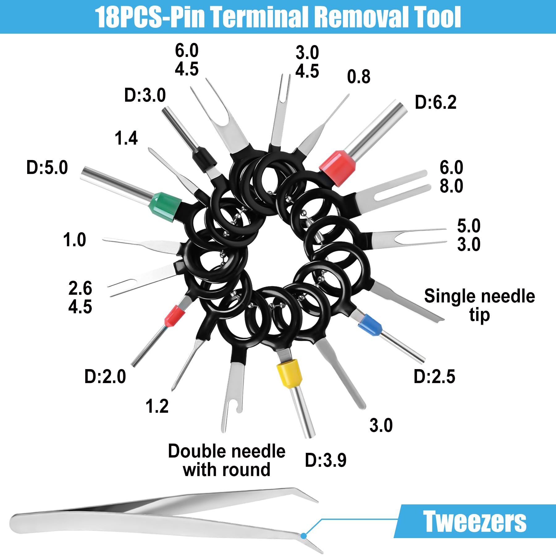567-teiliges Steckverbinder-Set, 26 Arten, 1/1,5/1,8/2,2/2,8/3,5 mm, 22 Gauge, 12-poliger elektrischer Draht, männlich und weiblich, Reparatur-Set