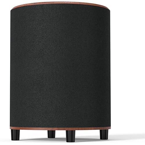 Powered Subwoofer, 6.5’’ Sub with DSP, Up to 100 Watts Home Theater Subwoofers, Down-Firing Subs, Class-D Amp, 40-250Hz, Auto On/Off, Low Pass dial, Phase Switch, Big Bass in Compact Design