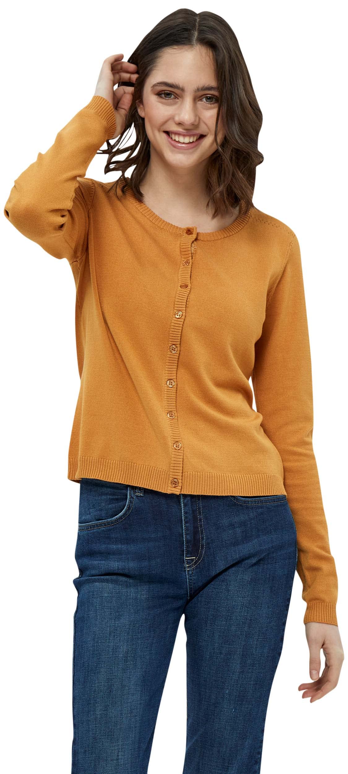 Minus Women's New Laura Cardigan Cardigan Cardigan Shirt (Pack of 1), Apricot Tan Melange, Medium