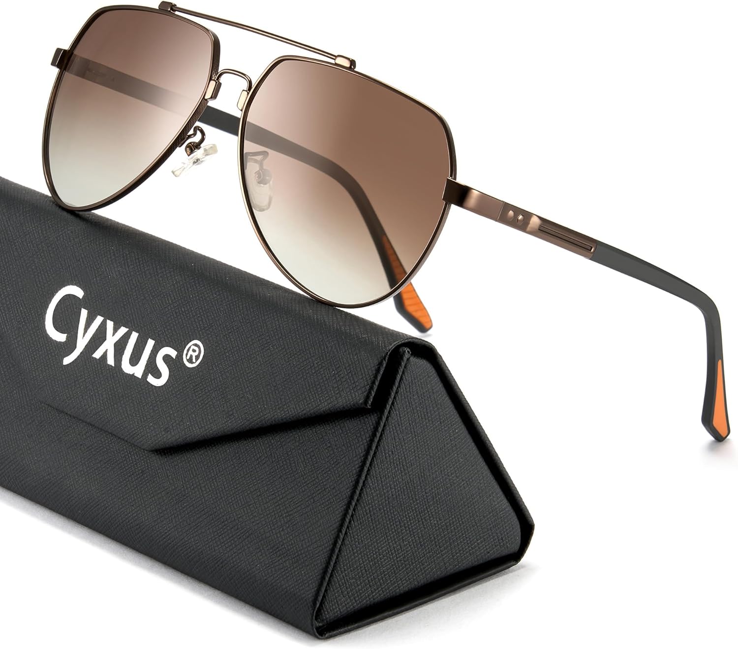 Cyxus Classic Aviator Sunglasses Polarized 100% UV Protection Men Spring Temples Driving 1048 - Image 8