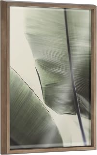 Kate and Laurel Blake Vintage Palms Framed Printed Glass Wall Art by Alicia Abla, 18x24 Gold, Decorative Detailed Botanical Photography for Wall