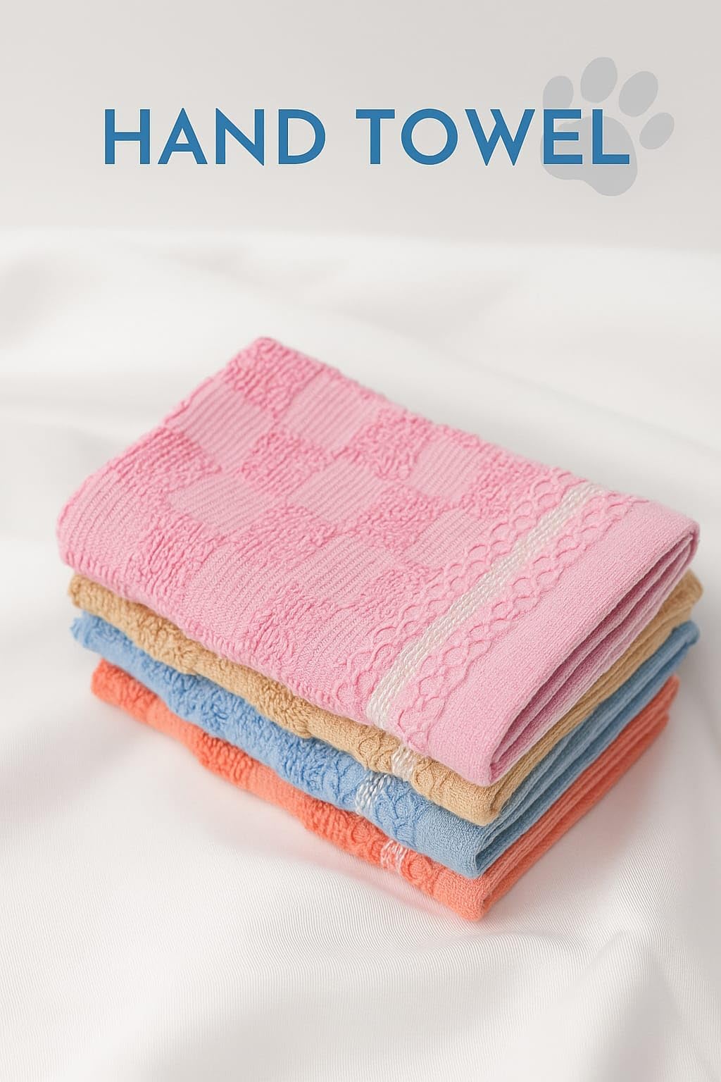 ALLY VINNY Women’s 100% Cotton Towel Handkerchiefs Set of 6 | Self Check Quilted Square Pattern Hankies | Ultra Soft Absorbent Daily Use Face Towels for Women & Girls | 25 x 25 CM Multicolor 2