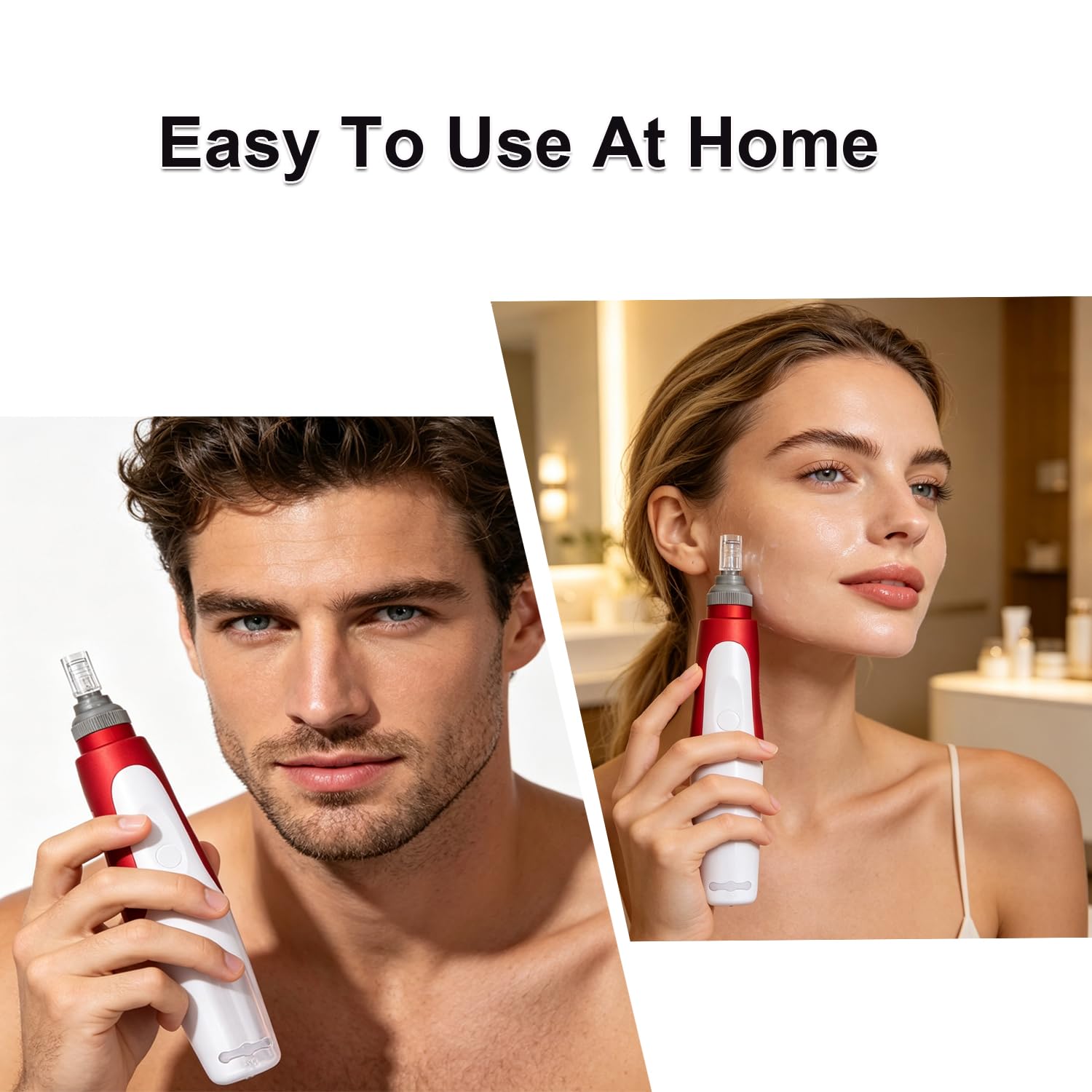 Microneedling Pen with 0.25mm Needles,Derma Roller Pen Kit,Microneedle Beauty Tool for Men Women Personal Use At Home