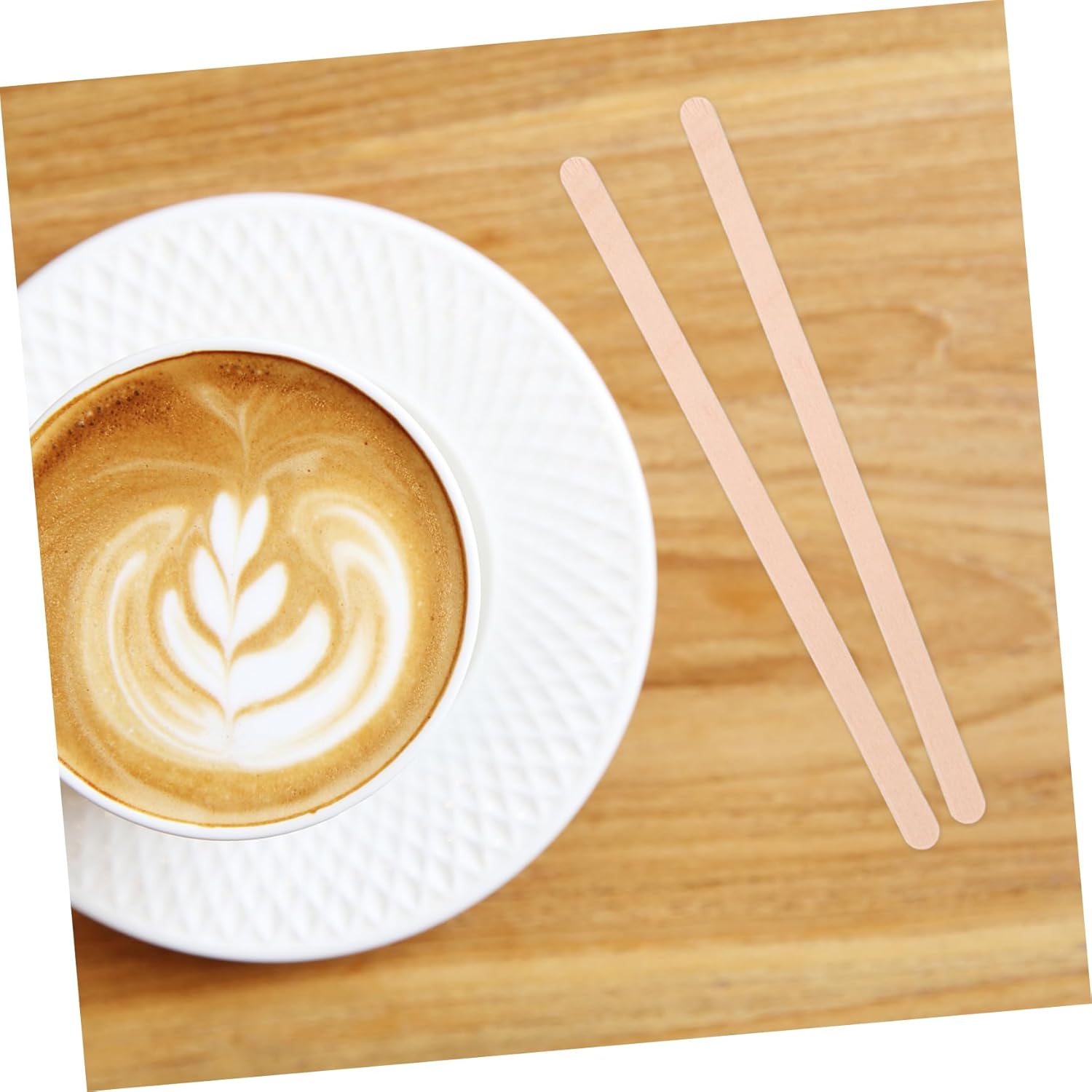 ABOOFAN 500Pcs Wooden Coffee Stir Sticks Wood Coffee Mixers Smooth Surface Safe Sturdy for Coffee Bars Hot Dogs More for Parties Events