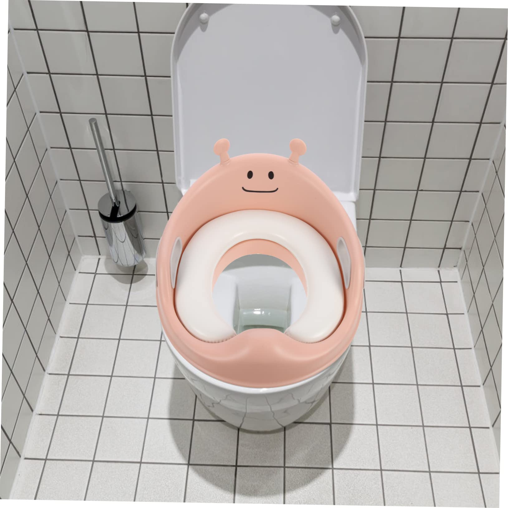 Hohopeti Asiento De Inodoro Infantil Para Entrenamiento De Niño Niña Cojín Ergonómico De Pu Diseño De Dibujos Animados Reductor De Baño Portátil Para Viajes y Uso Casa