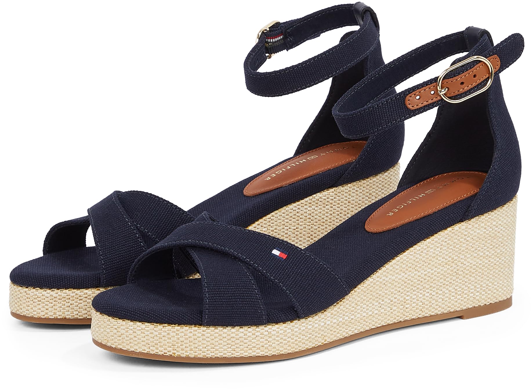 Tommy Hilfiger Kobiety Flag Criss-cros Mid Wedge Espad Fw0fw08481Espadryle na koturnie