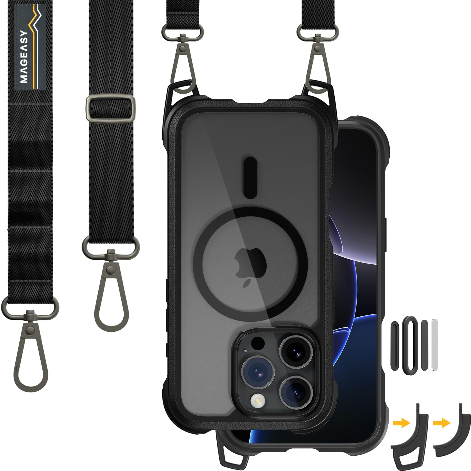 Apple iPhone 16 Pro 128GB MAGEASY セット Amazon.com: MAGEASY Designed for iPhone 16 Pro Case with Strap