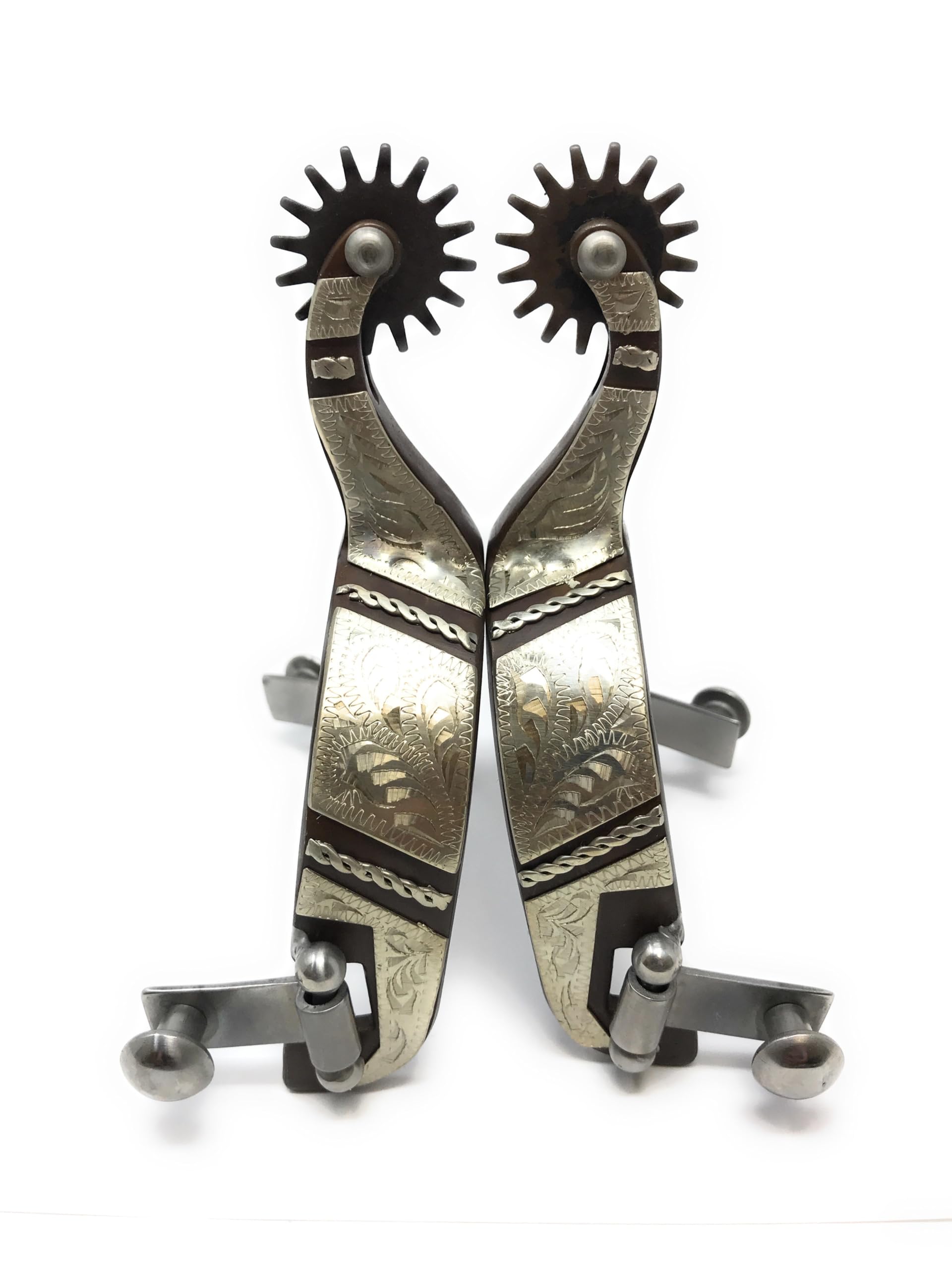 éperons Gravés Corne Éperons De Cavalerie Anciens AJ Tack