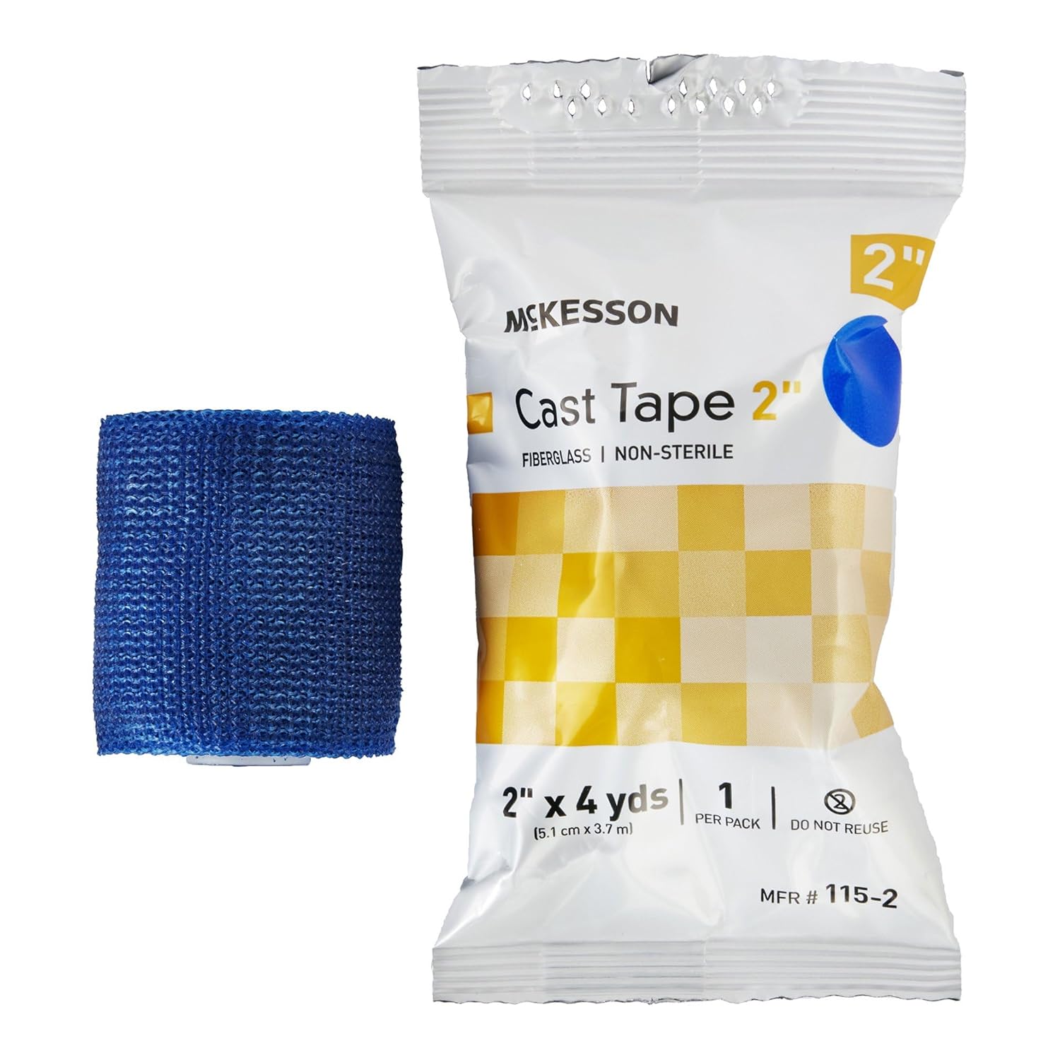 15222200 Cast Tape McKesson 2 Inch X 12 Foot Fiberglass Blue