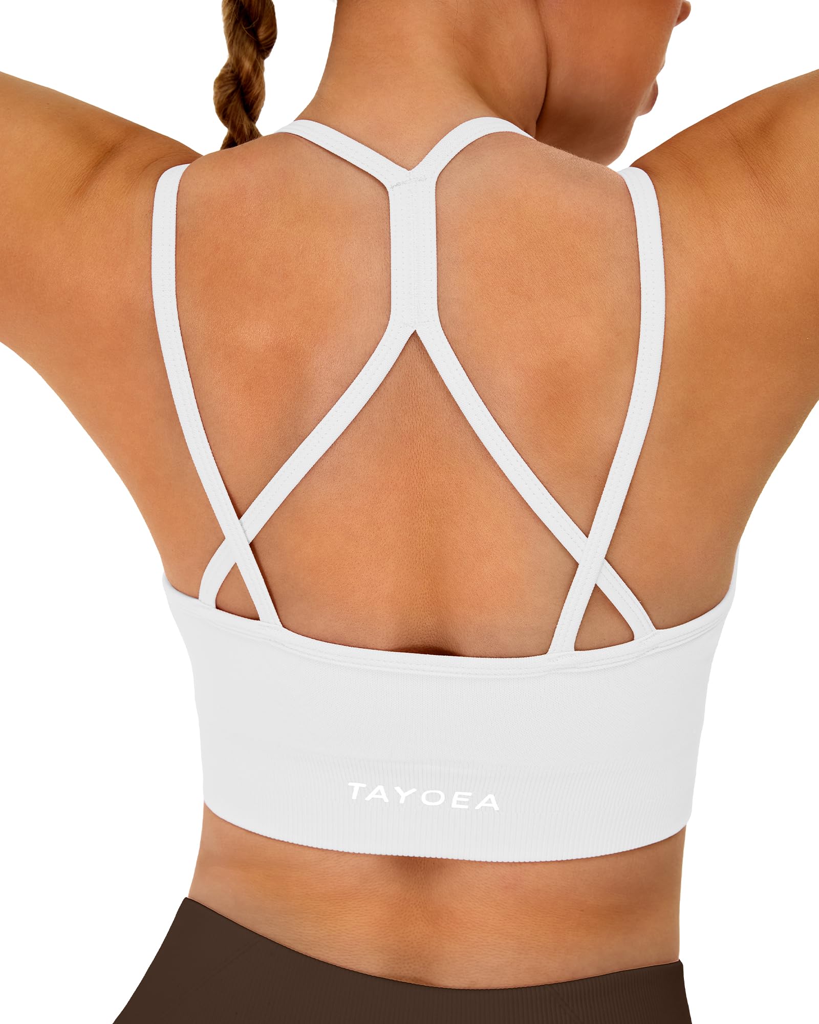 TAYOEA Damen Nahtloser Sport-BH Y-Rücken Weicher Nahtloser Atmungsaktiv Yoga BH Für Laufen & Training